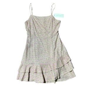 Lush Pink Ditsy Floral Spaghetti Strap Dress NEW